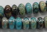 CDS09 16 inches 7*14mm rondelle dyed serpentine jasper beads wholesale