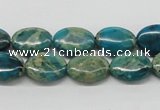 CDS17 16 inches 10*14mm oval dyed serpentine jasper beads wholesale