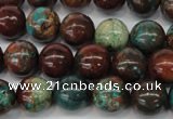 CDS188 15.5 inches 12mm round dyed serpentine jasper beads