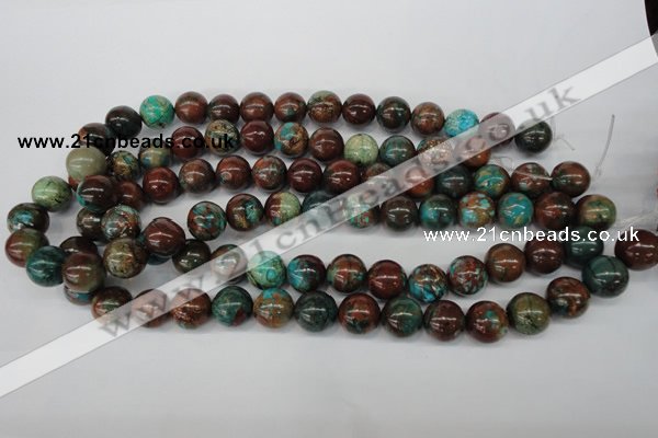 CDS188 15.5 inches 12mm round dyed serpentine jasper beads