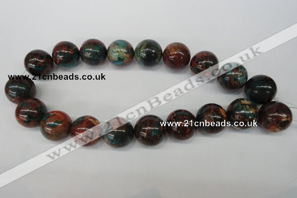 CDS192 15.5 inches 20mm round dyed serpentine jasper beads