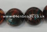 CDS193 15.5 inches 22mm round dyed serpentine jasper beads