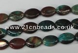 CDS205 15.5 inches 8*10mm oval dyed serpentine jasper beads