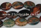 CDS207 15.5 inches 12*16mm oval dyed serpentine jasper beads