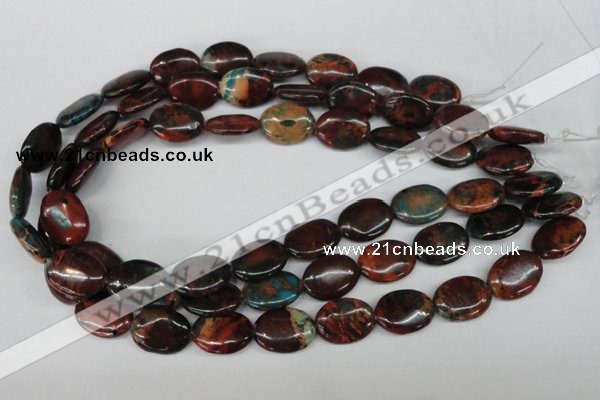 CDS209 15.5 inches 15*20mm oval dyed serpentine jasper beads