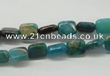 CDS21 16 inches 8*10mm rectangle dyed serpentine jasper beads wholesale