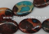 CDS210 15.5 inches 18*25mm oval dyed serpentine jasper beads