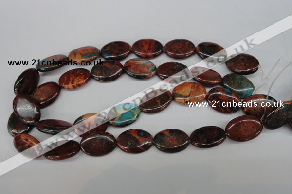 CDS210 15.5 inches 18*25mm oval dyed serpentine jasper beads