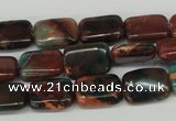 CDS214 15.5 inches 10*14mm rectangle dyed serpentine jasper beads