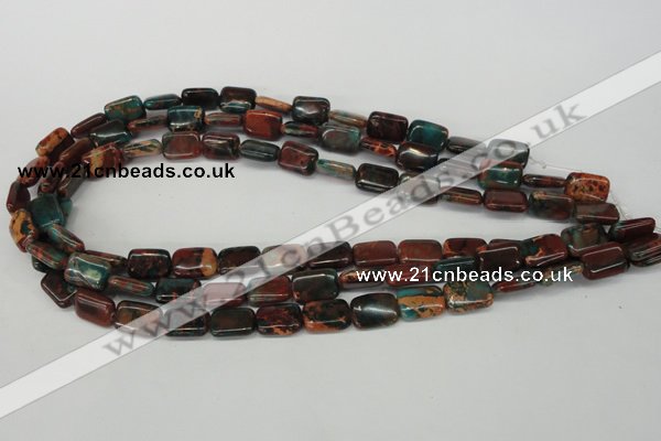 CDS214 15.5 inches 10*14mm rectangle dyed serpentine jasper beads