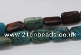 CDS22 16 inches 8*12mm rectangle dyed serpentine jasper beads wholesale