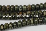 CDS225 15.5 inches 5*8mm rondelle dyed serpentine jasper beads