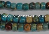 CDS252 15.5 inches 4*6mm rondelle dyed serpentine jasper beads