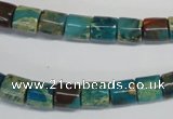 CDS254 15.5 inches 8*8mm tube dyed serpentine jasper beads