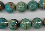 CDS26 15.5 inches 14mm round dyed serpentine jasper beads