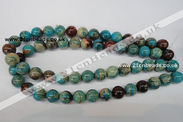 CDS26 15.5 inches 14mm round dyed serpentine jasper beads