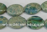 CDS274 15.5 inches 15*20mm oval dyed serpentine jasper beads