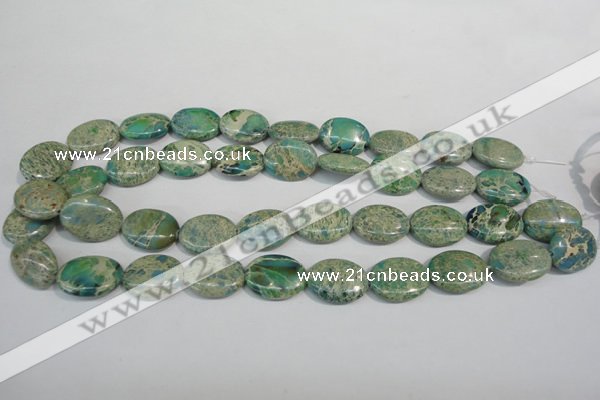 CDS274 15.5 inches 15*20mm oval dyed serpentine jasper beads