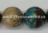 CDS29 15.5 inches 24mm round dyed serpentine jasper beads