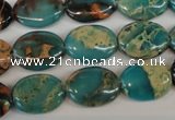 CDS35 15.5 inches 12*16mm oval dyed serpentine jasper beads