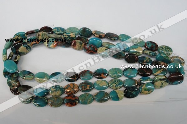 CDS35 15.5 inches 12*16mm oval dyed serpentine jasper beads