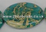 CDS37 15.5 inches 35*50mm oval dyed serpentine jasper beads