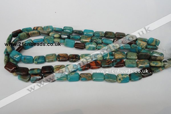 CDS40 15.5 inches 10*14mm rectangle dyed serpentine jasper beads