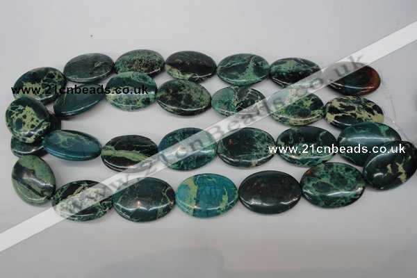 CDS50 15.5 inches 22*30mm oval dyed serpentine jasper beads