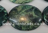 CDS51 15.5 inches 30*40mm oval dyed serpentine jasper beads