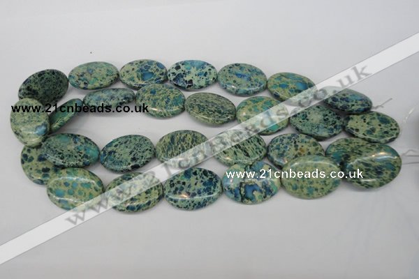 CDS56 15.5 inches 22*30mm oval dyed serpentine jasper beads