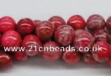 CDT04 15.5 inches 10mm round dyed aqua terra jasper beads