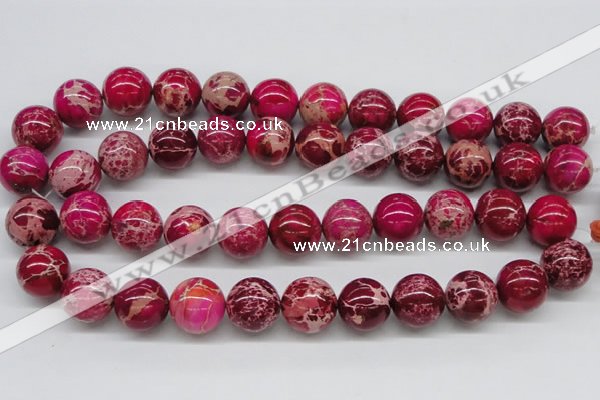 CDT05 15.5 inches 18mm round dyed aqua terra jasper beads