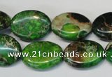 CDT183 15.5 inches 15*20mm oval dyed aqua terra jasper beads