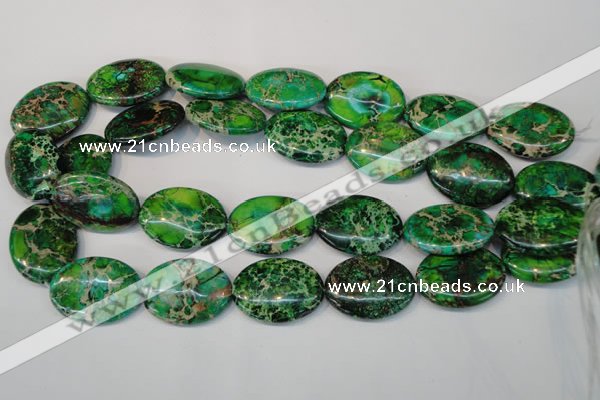 CDT186 15.5 inches 22*30mm oval dyed aqua terra jasper beads