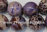 CDT368 15.5 inches 20mm round dyed aqua terra jasper beads