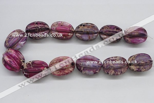 CDT37 15.5 inches 25*33mm star fruit shaped dyed aqua terra jasper beads