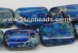 CDT56 15.5 inches 18*25mm rectangle dyed aqua terra jasper beads