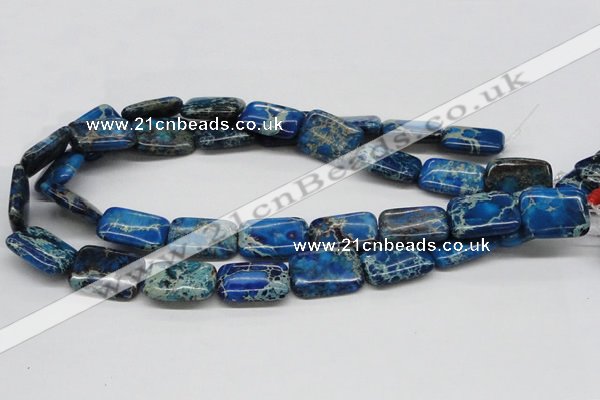 CDT56 15.5 inches 18*25mm rectangle dyed aqua terra jasper beads