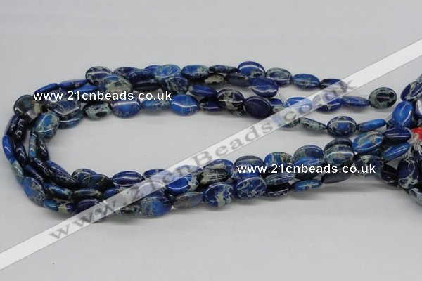 CDT58 15.5 inches 12*16mm oval dyed aqua terra jasper beads