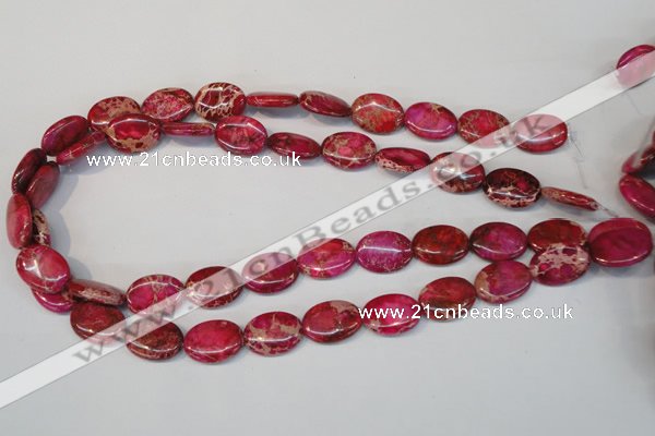 CDT645 15.5 inches 13*18mm oval dyed aqua terra jasper beads