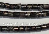 CDT670 15.5 inches 6*6mm tube dyed aqua terra jasper beads