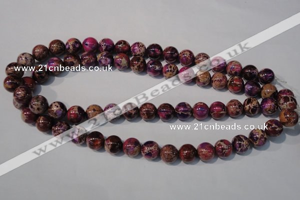 CDT697 15.5 inches 12mm round dyed aqua terra jasper beads