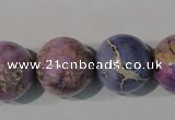 CDT698 15.5 inches 18mm round dyed aqua terra jasper beads
