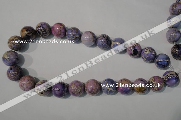 CDT698 15.5 inches 18mm round dyed aqua terra jasper beads