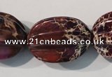 CDT701 15.5 inches 22*28mm star fruit shaped dyed aqua terra jasper beads