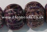 CDT702 15.5 inches 26*32mm pumpkin dyed aqua terra jasper beads