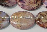 CDT712 15.5 inches 22*30mm oval dyed aqua terra jasper beads