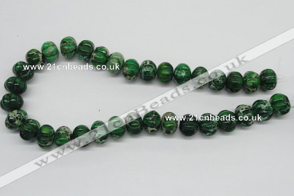 CDT75 15.5 inches 12*16mm pumpkin dyed aqua terra jasper beads