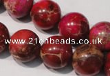 CDT763 15.5 inches 16mm round dyed aqua terra jasper beads