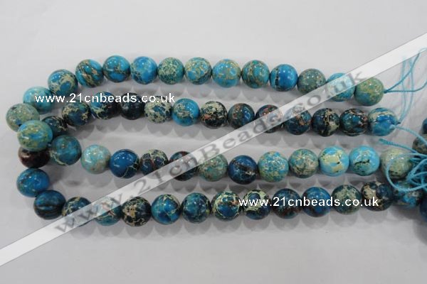CDT807 15.5 inches 15mm round dyed aqua terra jasper beads wholesale